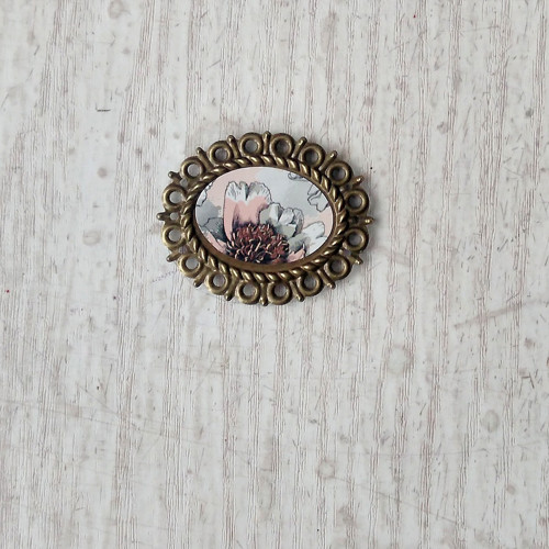 Kovový rámeček staromosaz-RM028 / 3cmx3,5cm/ — foto 1