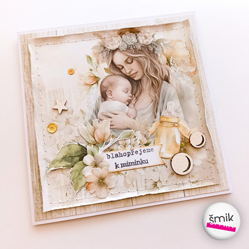 UNI přání k miminku s maminkou "Hello Baby"