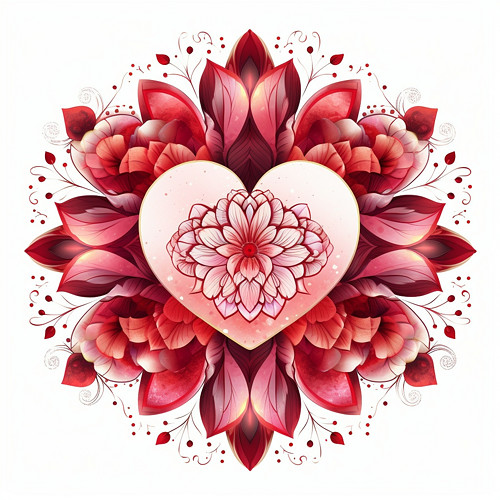 Květinová Mandala k Valentýnu