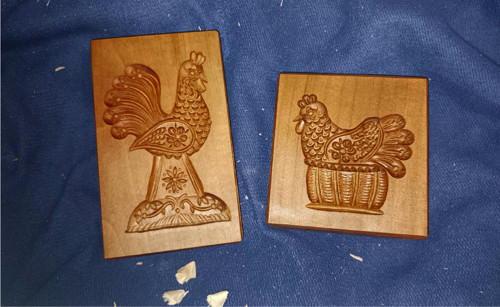 Kohoutek slepička 2 forma 11x6cm a 7x7