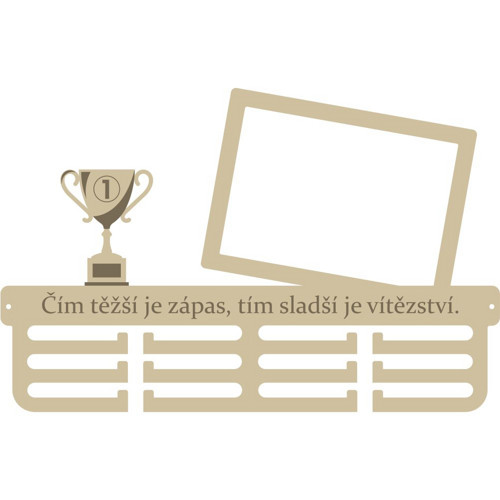 Věšák na medaile UNI s rámečkem na fotku