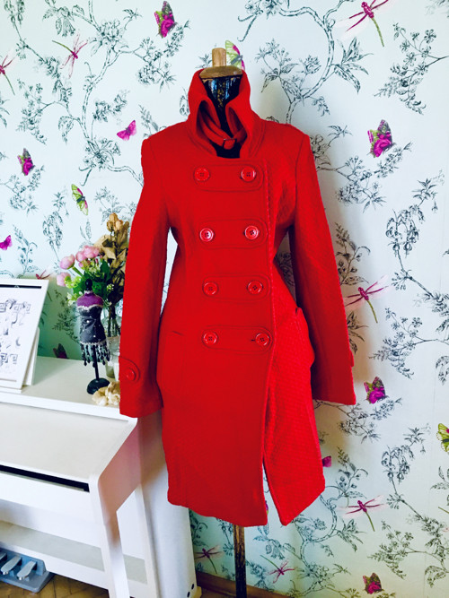 Kabát red retro šedesátkový — foto 1