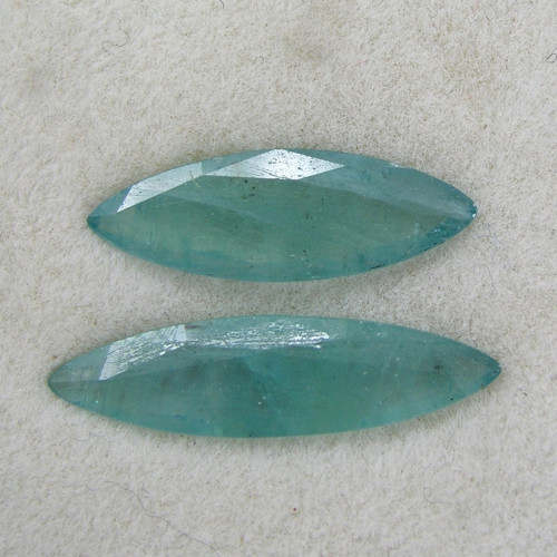 Broušené Grandidierity, 5,58 ct./Pár, 19,6-22,8 mm