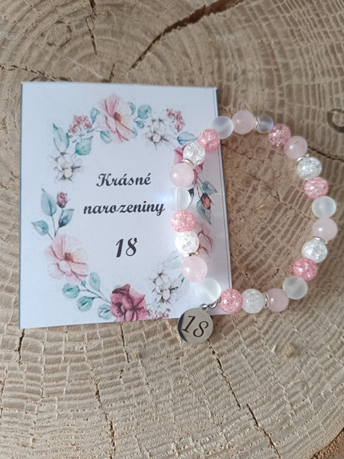 Náramek s růženínem k 18tinam
