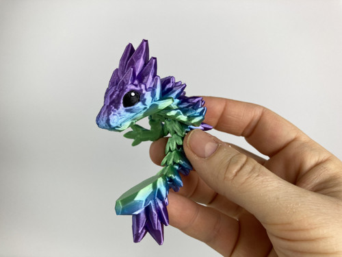 Drahokamový drobeček - modrozelený, 3D tisk — foto 1