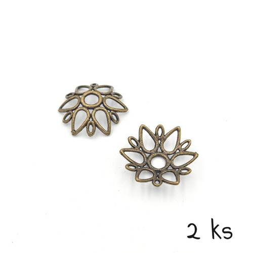 Kaplík květ XXL 23x6 mm 2 ks