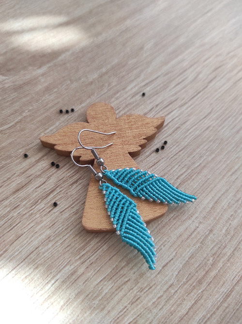 Macramé náušnice *angel wings*