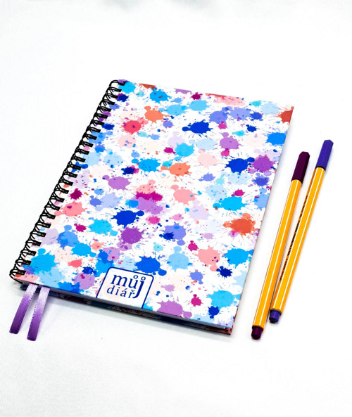 Klasik diář - COLORs - nedatovaný, A5 (Fialová)