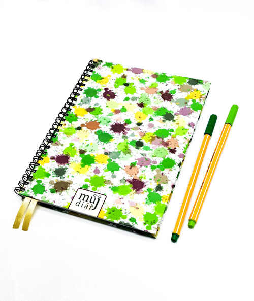 Klasik diář - COLORs - nedatovaný, A5 (Zelená)