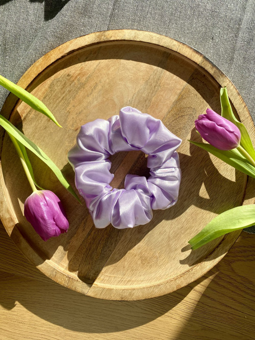 Scrunchie gumička lila fialová — foto 1