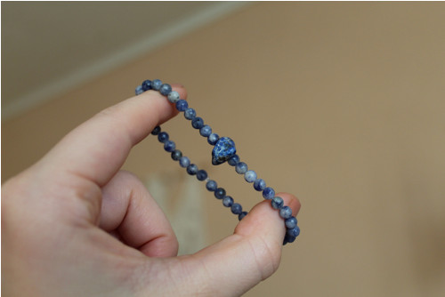 Minerální náramek (sodalit + lapis lazuli)
