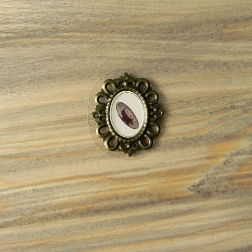 Kovový rámeček staromosaz-RM036 - 4cmx3,5cm