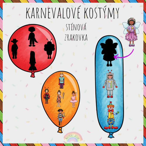 Karnevalové kostýmy, stínová zrakovka