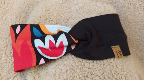 Čelenka tulipány/černá