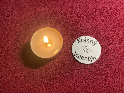 Svíčka s překvapením - Krásný Valentýn