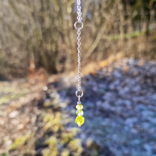 Ocelový náhrdelník*olivín*peridot*visací — foto 1