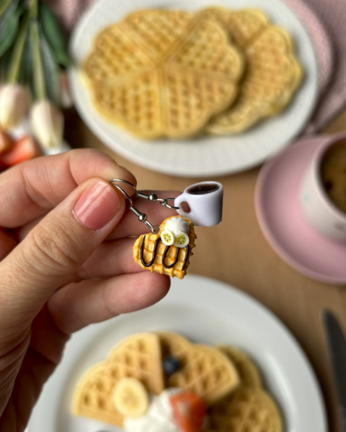 Banánová waffle s kávou (visačky)