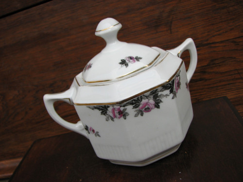 Večerní růže...porcelánová cukřenka