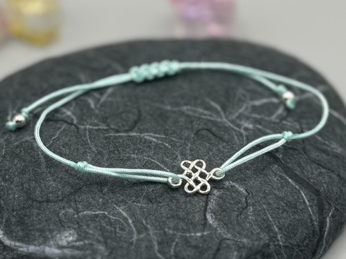 Minimalistický náramek - Celtic knot (mátová) — foto 1