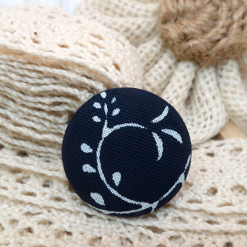 Buttonková brož z modrotisku 25mm * na objednávku