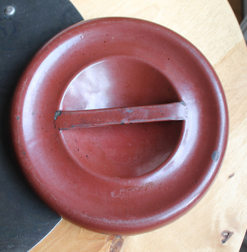 Smaltovaná poklička hnědá 24 cm