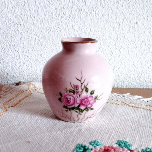 Růžový Porcelán - Mini Vázička