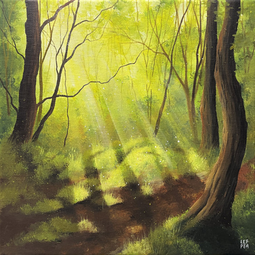 Lesní pěšina - 30x30cm — foto 1