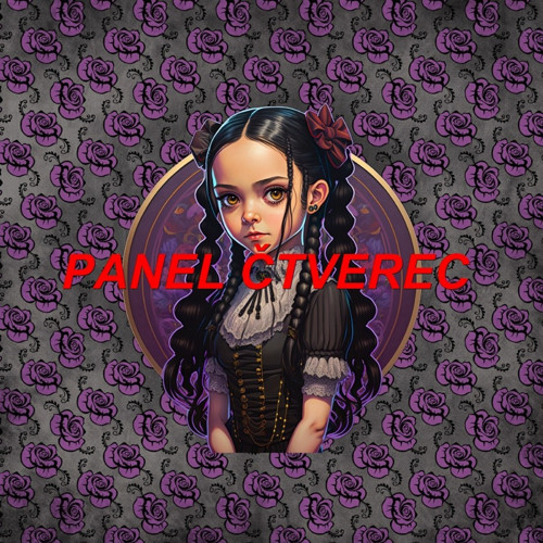 Bavlněný panel Wednesday 25x25 cm - skladem
