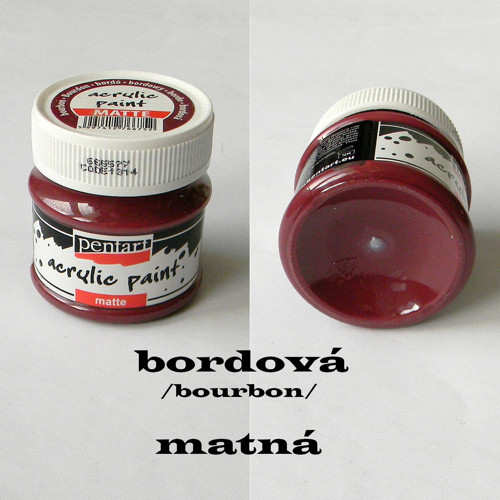 Matná akrylová barva Pentart 50 ml-bordová