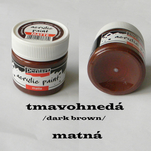 Matná akrylová barva Pentart 50 ml-tmavě hnědá