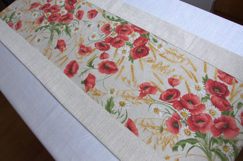 Běhoun 42x135 - Fleurs béžový lem