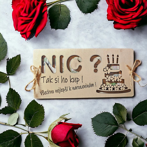 Dřevěná obálka na peníze NIC ?