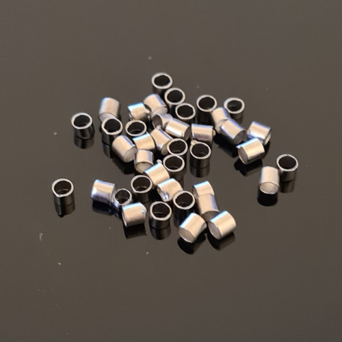 Zamačkávací rokajl trub. platinový Ø 1,5 mm 150 ks
