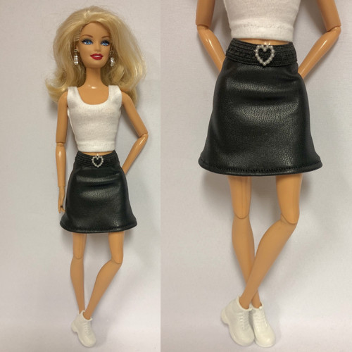 Koženková sukně pro barbie — foto 1