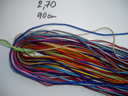 Kožené řemínky 100 ks - délka 90cm, šířka 2mm