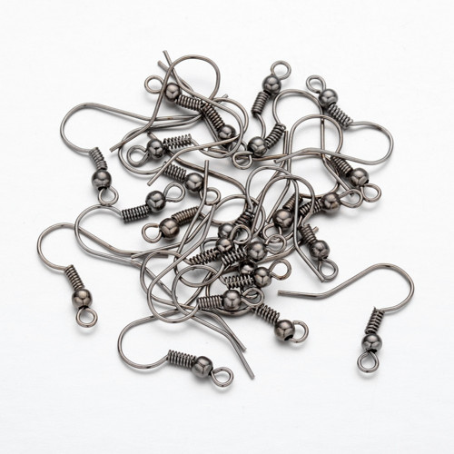 Afroháčky 18mm (200ks=100párů) - hematit