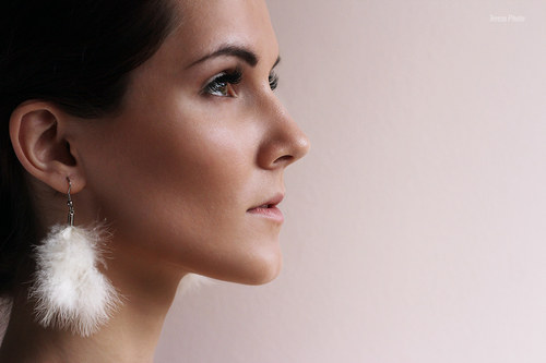 Peříčkové náušnice - kolekce "MARABOU" — foto 1