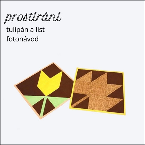 Patchworkové prostírání - tulipán a javorový list
