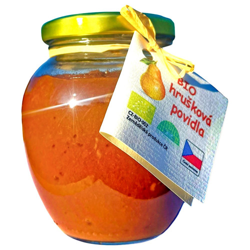 BIO hrušková povidla 100% bez cukru, 370 ml