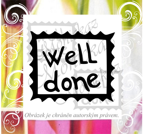 AJ Well done 17. Razítko.