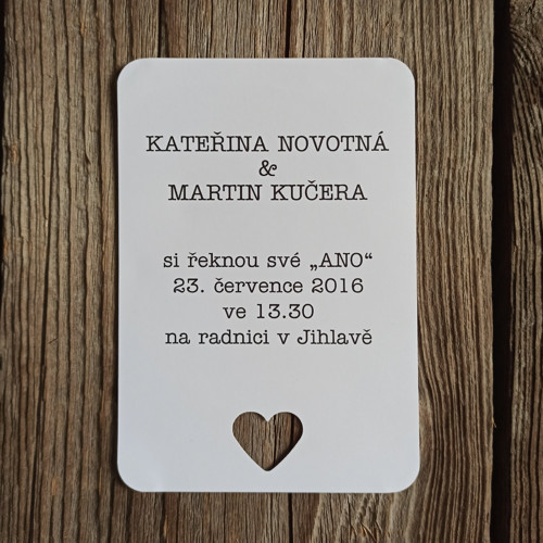 Srdcová záležitost - svatební oznámení no.31