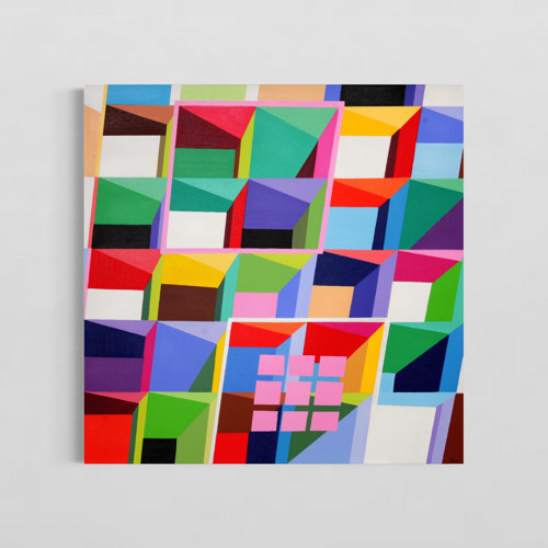 ORIGINÁL OBRAZ - GEOMATRIX, 60 x 60 cm