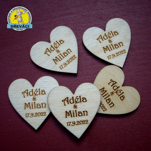 SRDCE S GRAVÍROVANÝM NÁPISEM... (4 cm) KV0146