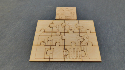 Puzzle k domalování - Domeček