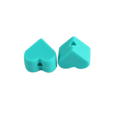 Silikonové srdíčko 14mm (2ks) - turquoise — foto 1