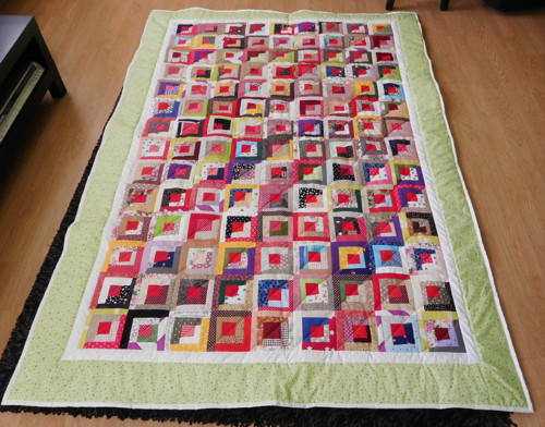 Patchwork a barvy - přehoz/deka