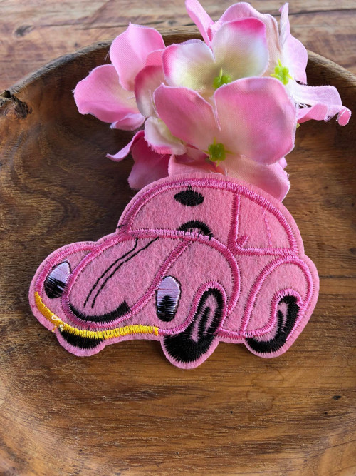 Nažehlovačka auto růžová