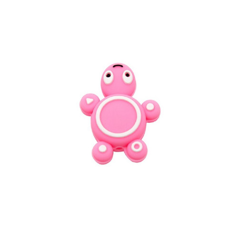 Kousátko silikonové mini ŽELVA (1ks) - pink
