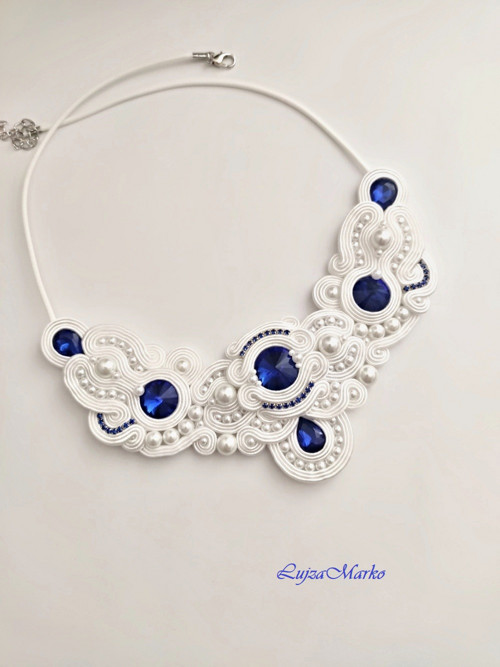 Paula soutache/sutaš náhrdelník