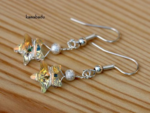 Náušnice hvězdičky swarovski — foto 1